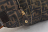 Authentic FENDI Vintage Zucca Shoulder Folding Bag Canvas Leather Brown 5511K