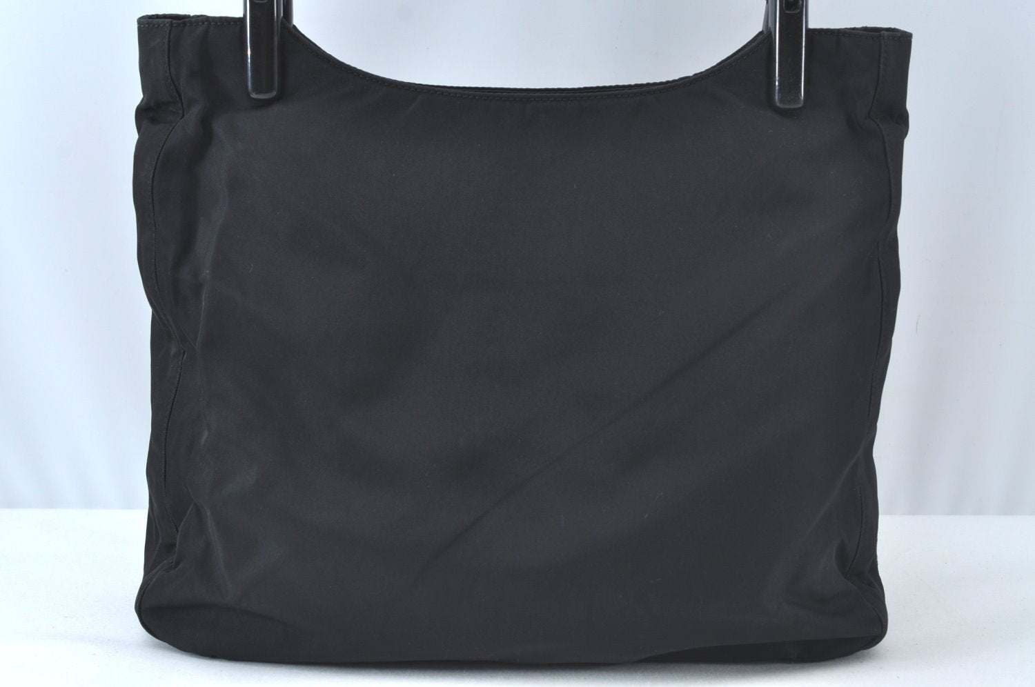 Authentic PRADA Vintage Nylon Tessuto Plastic Shoulder Hand Bag Black 5516J