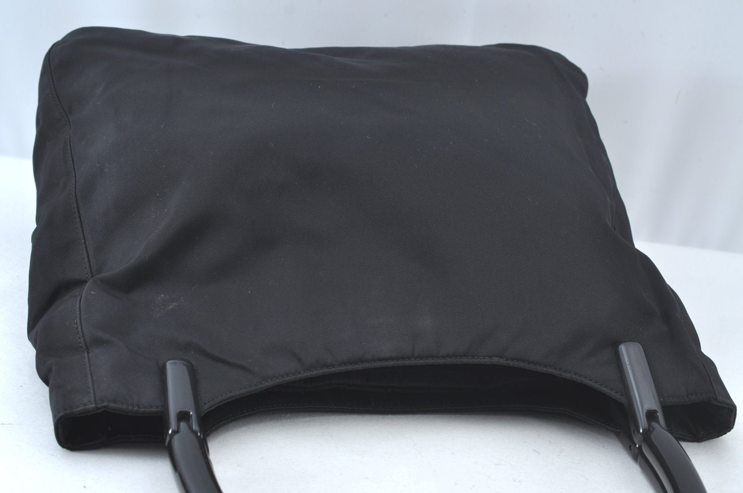 Authentic PRADA Vintage Nylon Tessuto Plastic Shoulder Hand Bag Black 5516J