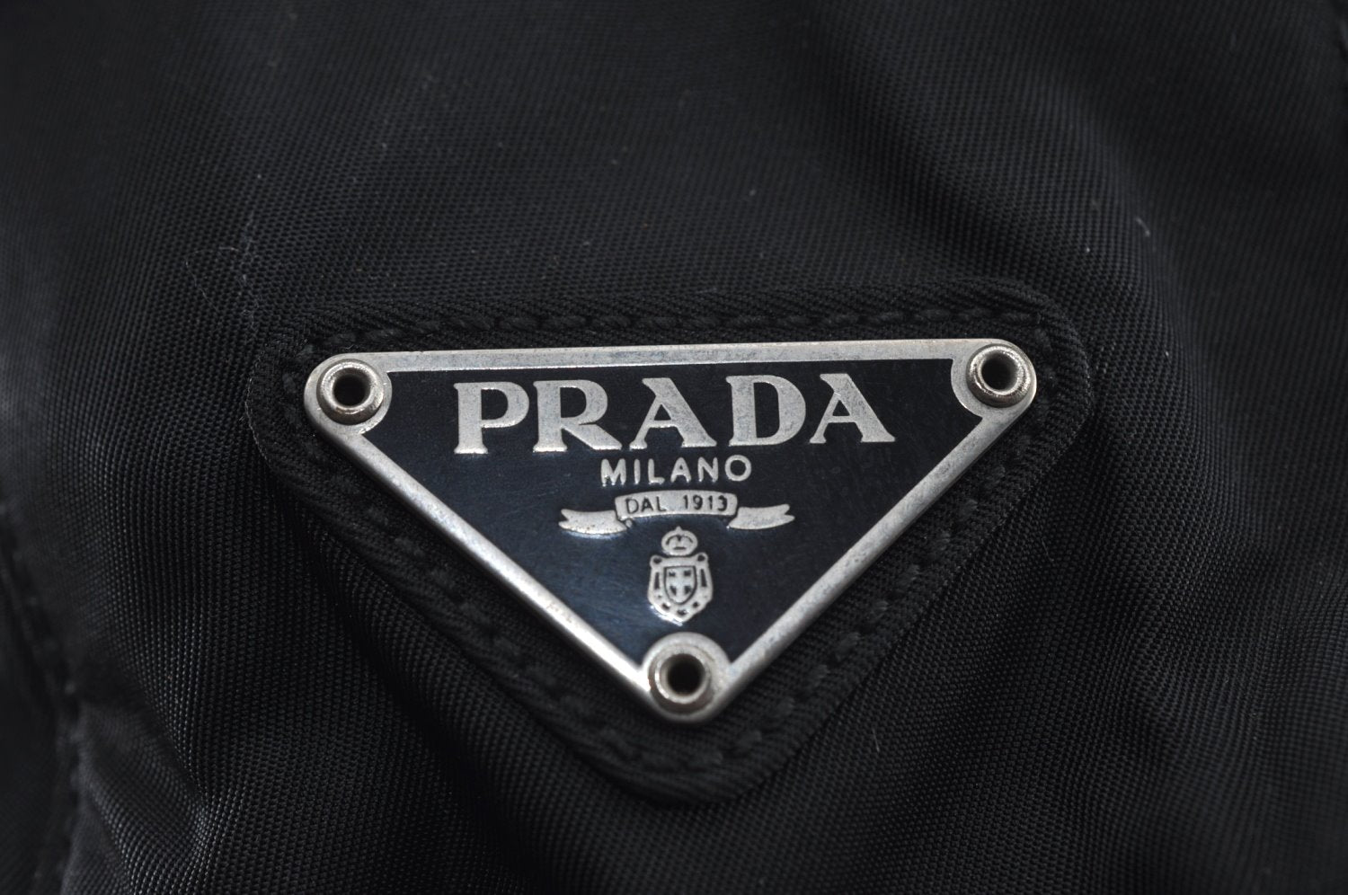 Authentic PRADA Vintage Nylon Tessuto Plastic Shoulder Hand Bag Black 5516J