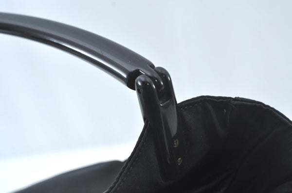 Authentic PRADA Vintage Nylon Tessuto Plastic Shoulder Hand Bag Black 5516J