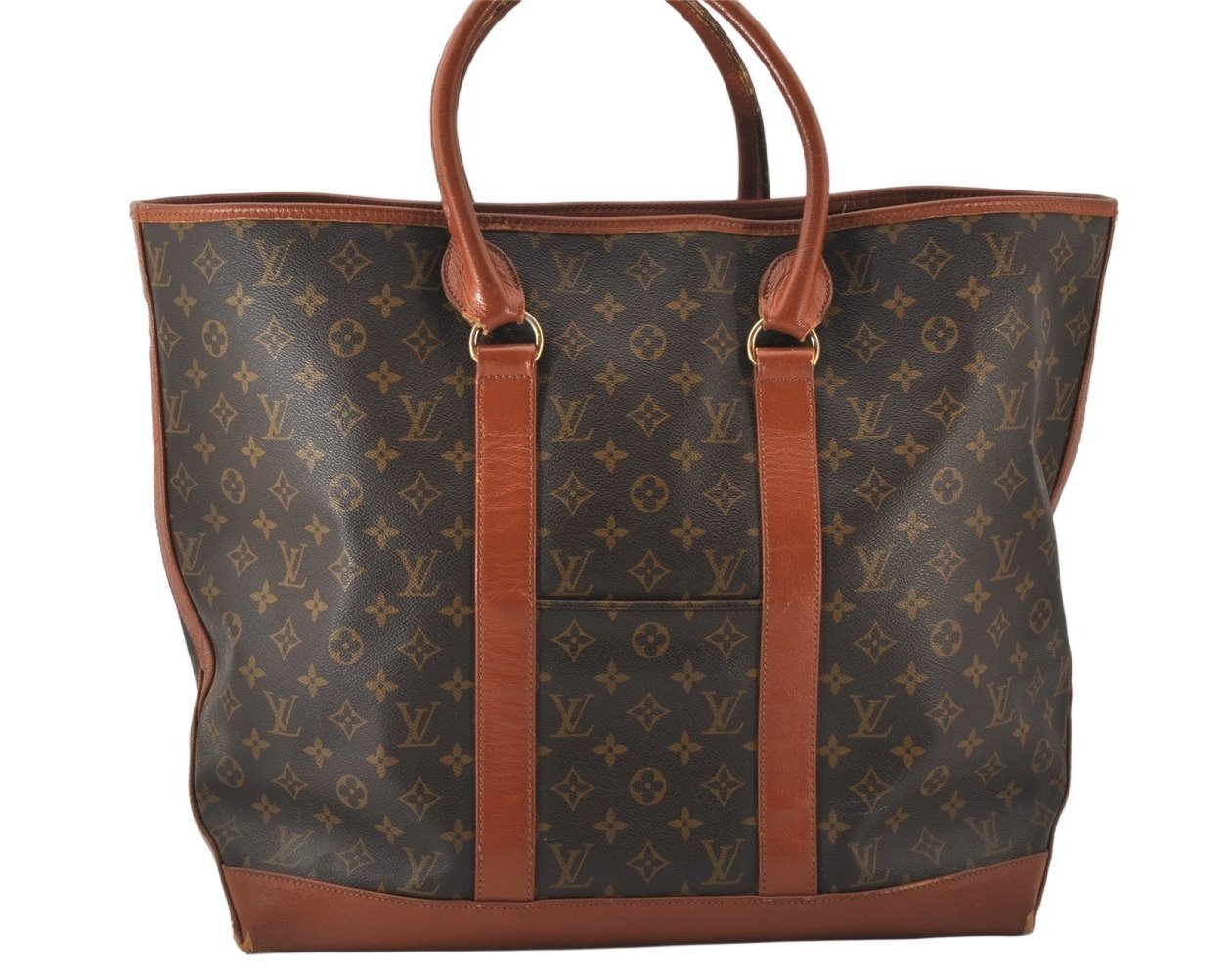 Auth Louis Vuitton Monogram Sac Weekend GM Vintage Tote Hand Bag M42420 LV 5516K