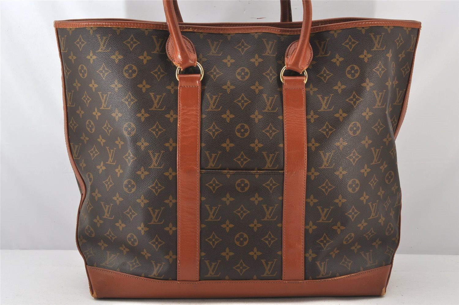 Auth Louis Vuitton Monogram Sac Weekend GM Vintage Tote Hand Bag M42420 LV 5516K