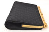 Authentic GUCCI Vintage Micro GG Satin Clutch Hand Bag Purse Black Junk 5519K