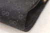 Authentic GUCCI Vintage Micro GG Satin Clutch Hand Bag Purse Black Junk 5519K