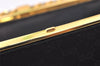 Authentic GUCCI Vintage Micro GG Satin Clutch Hand Bag Purse Black Junk 5519K