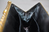 Authentic GUCCI Vintage Micro GG Satin Clutch Hand Bag Purse Black Junk 5519K