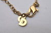 Authentic Christian Dior Gold Tone Chain Pendant Necklace CD 5520I