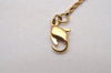 Authentic Christian Dior Gold Tone Chain Pendant Necklace CD 5520I