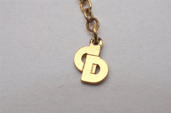 Authentic Christian Dior Gold Tone Chain Pendant Necklace CD 5520I