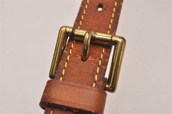 Authentic Louis Vuitton Leather Shoulder Strap Beige 37.4-44.5" LV Junk 5520J