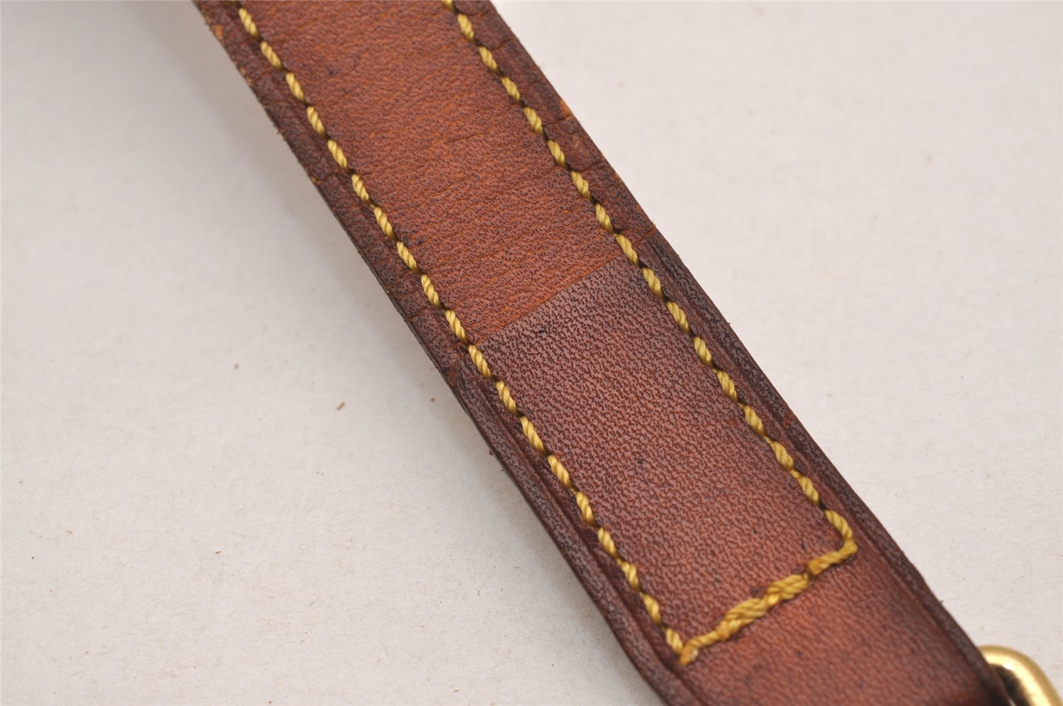 Authentic Louis Vuitton Leather Shoulder Strap Beige 37.4-44.5