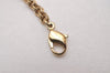 Authentic Christian Dior Gold Tone Rhinestone Chain Pendant Necklace CD 5521I