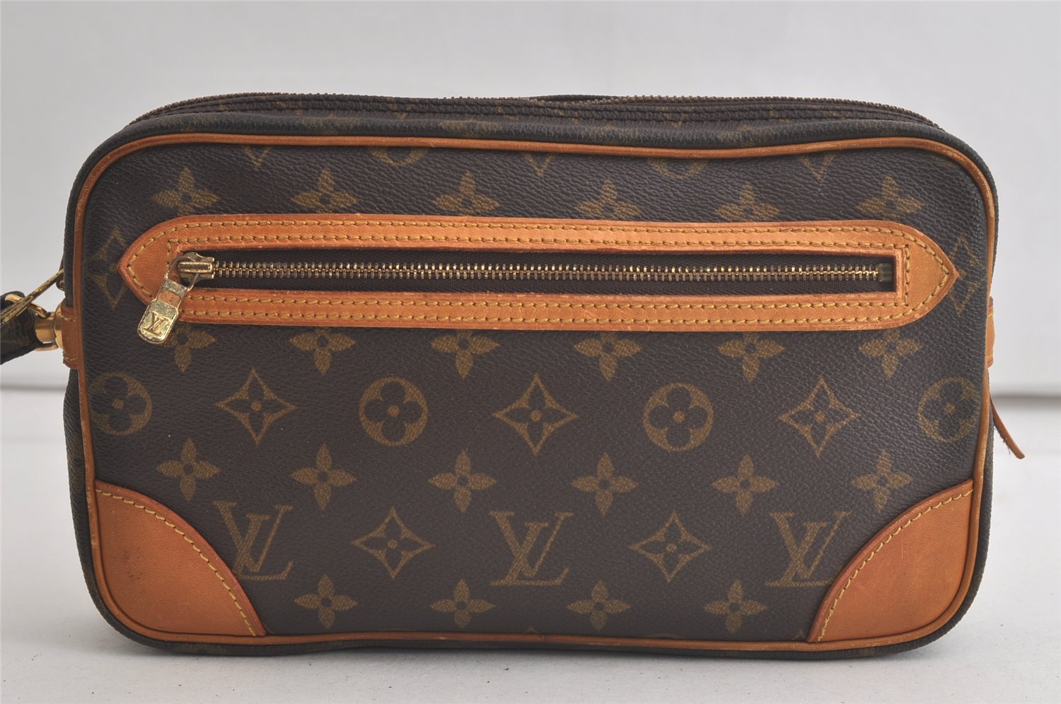 Authentic Louis Vuitton Monogram Marly Dragonne GM M51825 Clutch Hand Bag 5521K