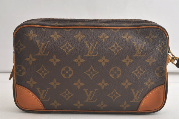 Authentic Louis Vuitton Monogram Marly Dragonne GM M51825 Clutch Hand Bag 5521K