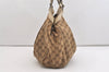 Authentic GUCCI Sukey Shoulder Tote Bag GG Canvas Leather 211944 Brown 5522J