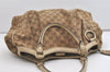Authentic GUCCI Sukey Shoulder Tote Bag GG Canvas Leather 211944 Brown 5522J