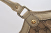 Authentic GUCCI Sukey Shoulder Tote Bag GG Canvas Leather 211944 Brown 5522J