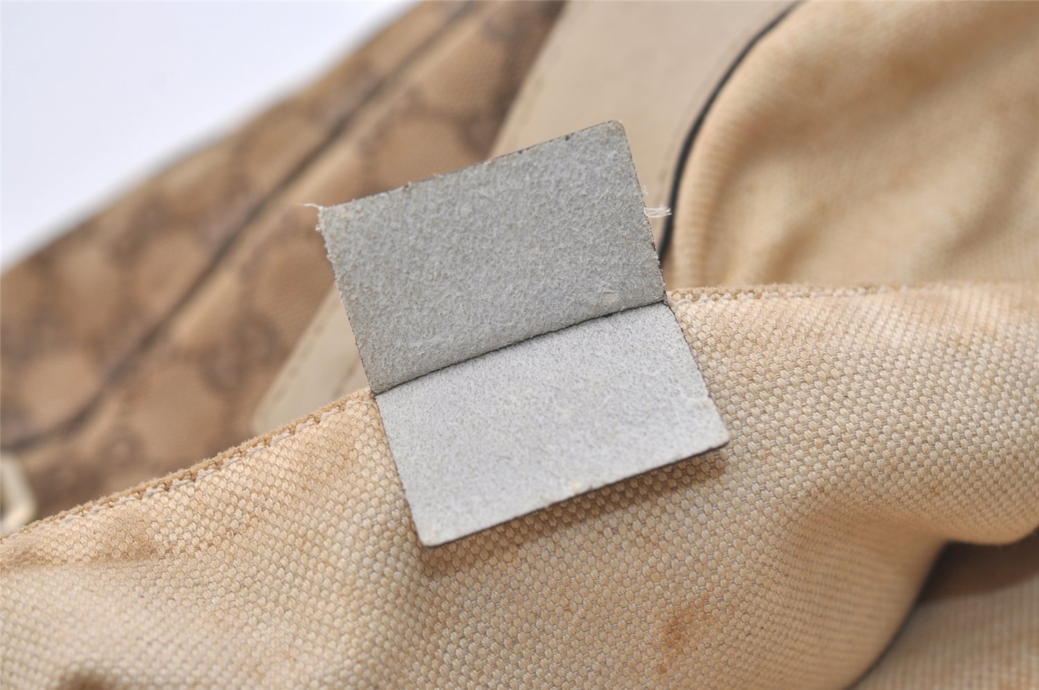 Authentic GUCCI Sukey Shoulder Tote Bag GG Canvas Leather 211944 Brown 5522J