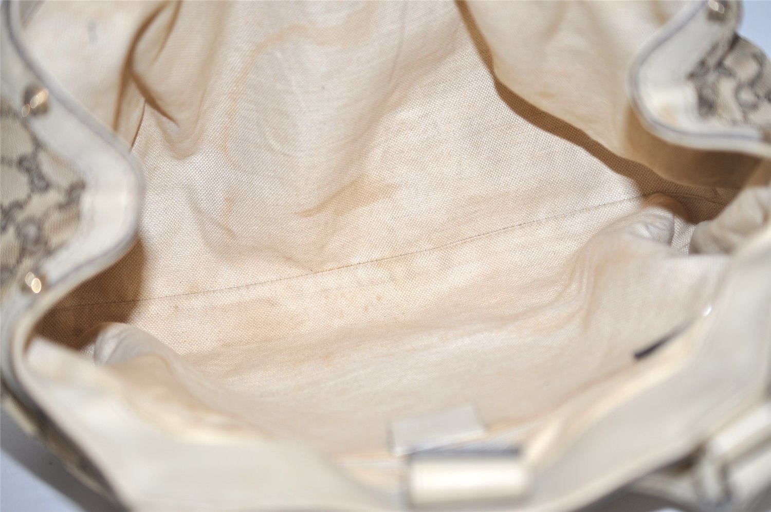 Authentic GUCCI Sukey Shoulder Tote Bag GG Canvas Leather 211944 Brown 5522J