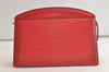 Authentic Louis Vuitton Epi Trousse Crete Clutch Bag Red LV Junk 5522K