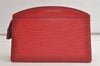 Authentic Louis Vuitton Epi Trousse Crete Clutch Bag Red LV Junk 5522K