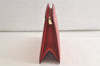 Authentic Louis Vuitton Epi Trousse Crete Clutch Bag Red LV Junk 5522K