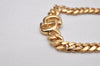 Authentic Christian Dior Gold Tone Chain Pendant Necklace CD 5523I