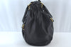 Authentic PRADA Nylon Tessuto Leather 2Way Hand Tote Hand Bag Black 5523J