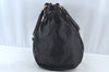 Authentic PRADA Nylon Tessuto Leather 2Way Hand Tote Hand Bag Black 5523J