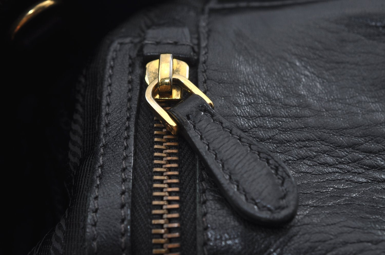 Authentic PRADA Nylon Tessuto Leather 2Way Hand Tote Hand Bag Black 5523J