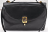 Authentic Christian Dior 2Way Shoulder Hand Bag Purse Leather Black CD 5523K