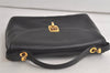 Authentic Christian Dior 2Way Shoulder Hand Bag Purse Leather Black CD 5523K