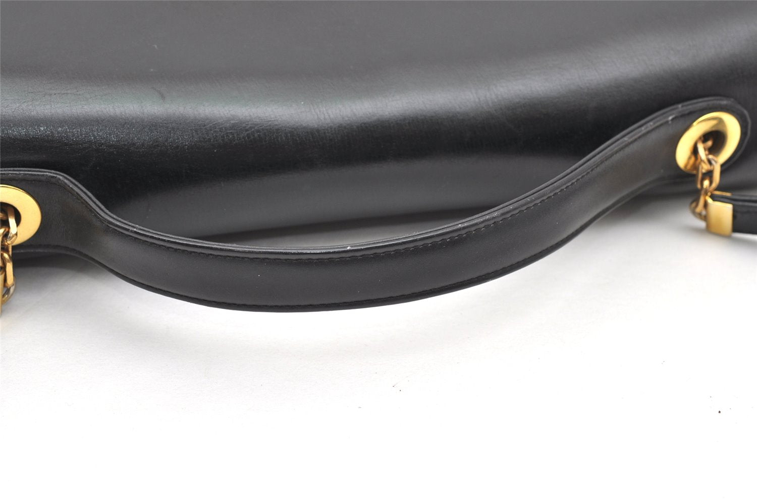 Authentic Christian Dior 2Way Shoulder Hand Bag Purse Leather Black CD 5523K