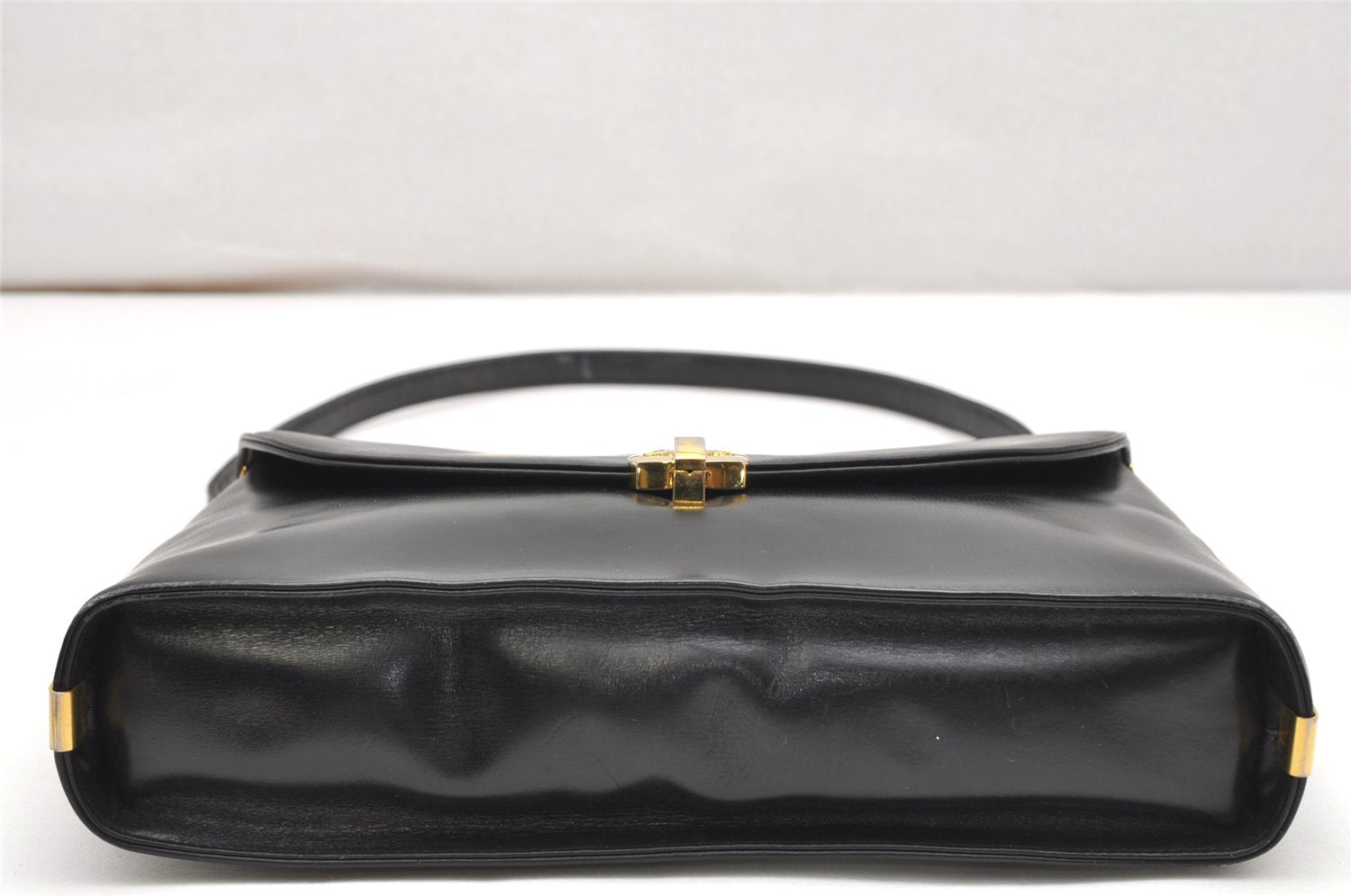 Authentic Christian Dior 2Way Shoulder Hand Bag Purse Leather Black CD 5523K