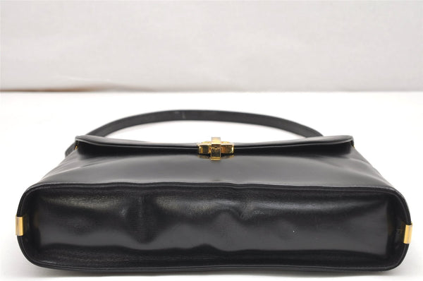Authentic Christian Dior 2Way Shoulder Hand Bag Purse Leather Black CD 5523K