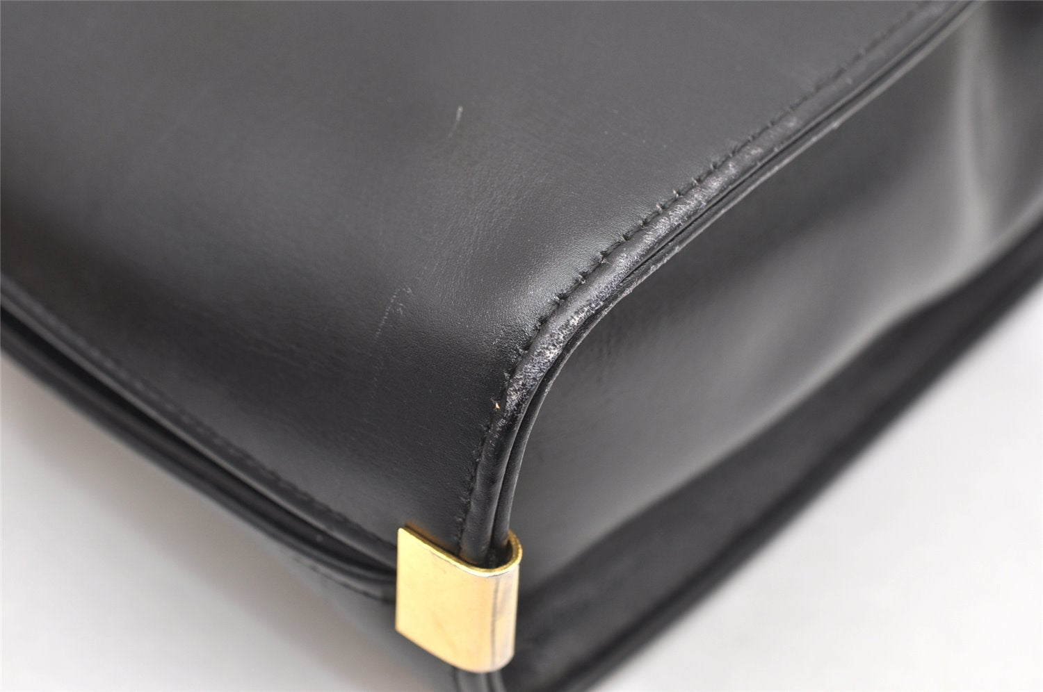 Authentic Christian Dior 2Way Shoulder Hand Bag Purse Leather Black CD 5523K