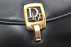 Authentic Christian Dior 2Way Shoulder Hand Bag Purse Leather Black CD 5523K