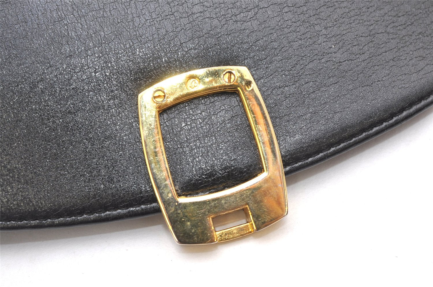 Authentic Christian Dior 2Way Shoulder Hand Bag Purse Leather Black CD 5523K