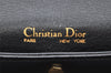 Authentic Christian Dior 2Way Shoulder Hand Bag Purse Leather Black CD 5523K