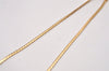 Authentic Christian Dior Gold Tone Rhinestone Chain Pendant Necklace CD 5524I