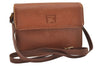 Authentic Burberrys Vintage Leather Shoulder Cross Body Bag Purse Brown 5524J