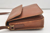 Authentic Burberrys Vintage Leather Shoulder Cross Body Bag Purse Brown 5524J