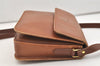 Authentic Burberrys Vintage Leather Shoulder Cross Body Bag Purse Brown 5524J