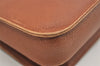 Authentic Burberrys Vintage Leather Shoulder Cross Body Bag Purse Brown 5524J