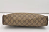 Authentic GUCCI Vintage Clutch Hand Bag Purse GG PVC Leather Brown 5525J
