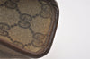 Authentic GUCCI Vintage Clutch Hand Bag Purse GG PVC Leather Brown 5525J