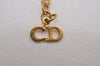 Authentic Christian Dior Gold Tone Chain Pendant Necklace CD 5526I