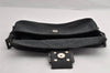 Authentic FENDI Mamma Baguette Shoulder Hand Bag Cotton Leather Gray 5528I
