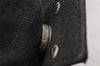 Authentic FENDI Mamma Baguette Shoulder Hand Bag Cotton Leather Gray 5528I